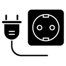 Icon Steckdose mit Stecker